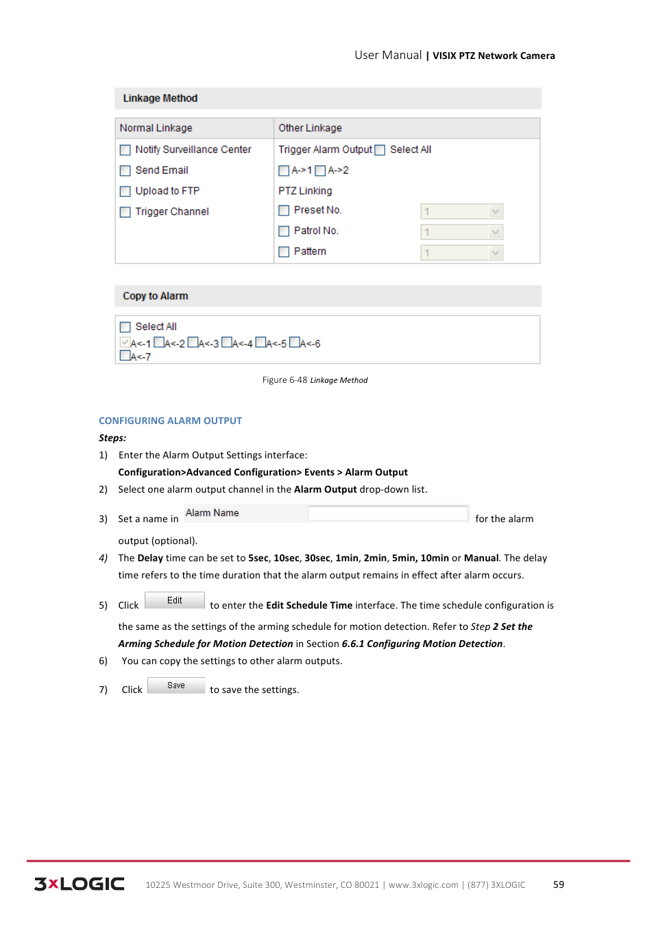 User manual | 3xLOGIC VISIX Camera User Manual | Page 67 / 90