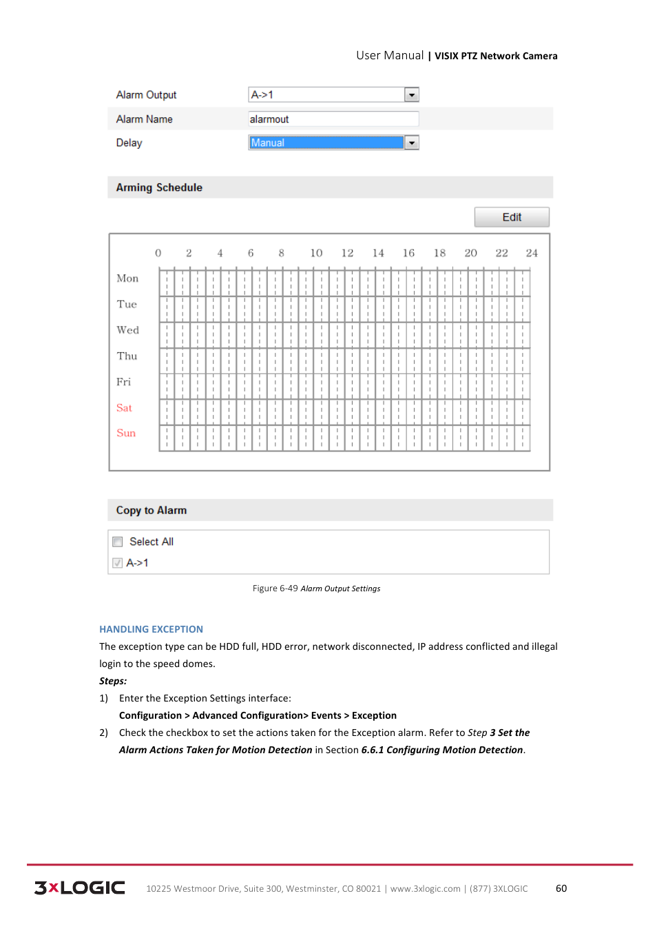 User manual | 3xLOGIC VISIX Camera User Manual | Page 68 / 90