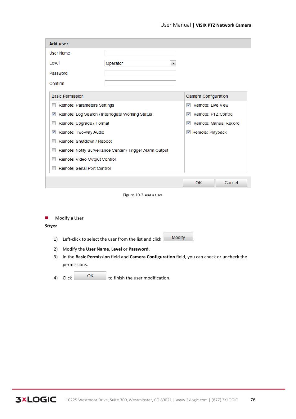 User manual | 3xLOGIC VISIX Camera User Manual | Page 84 / 90