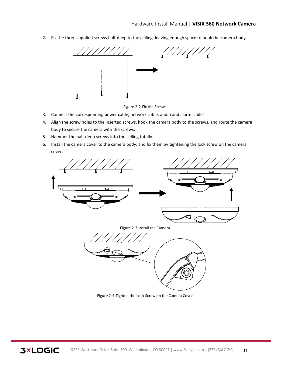 3xLOGIC VISIX Camera User Manual | Page 11 / 16