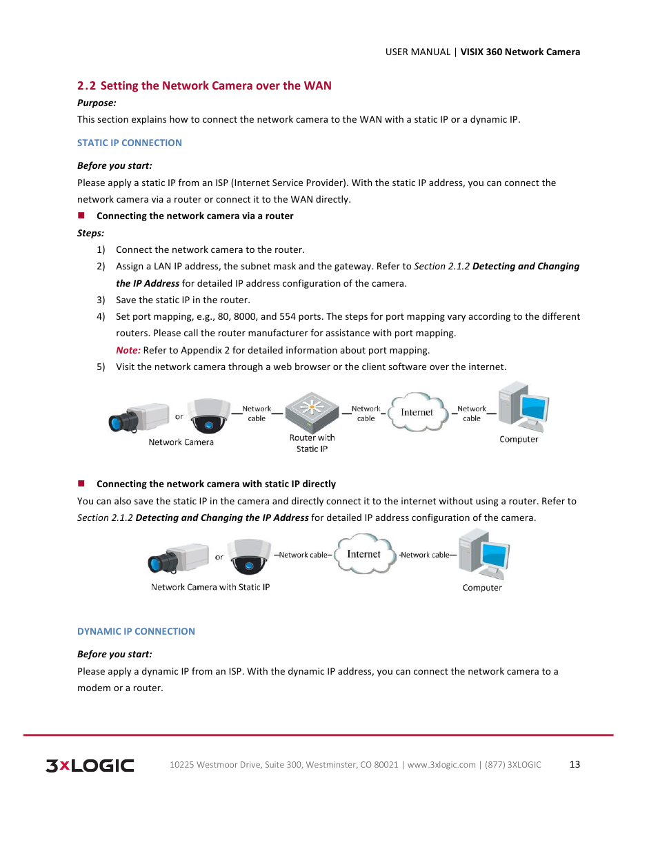 3xLOGIC VISIX Camera User Manual | Page 13 / 75