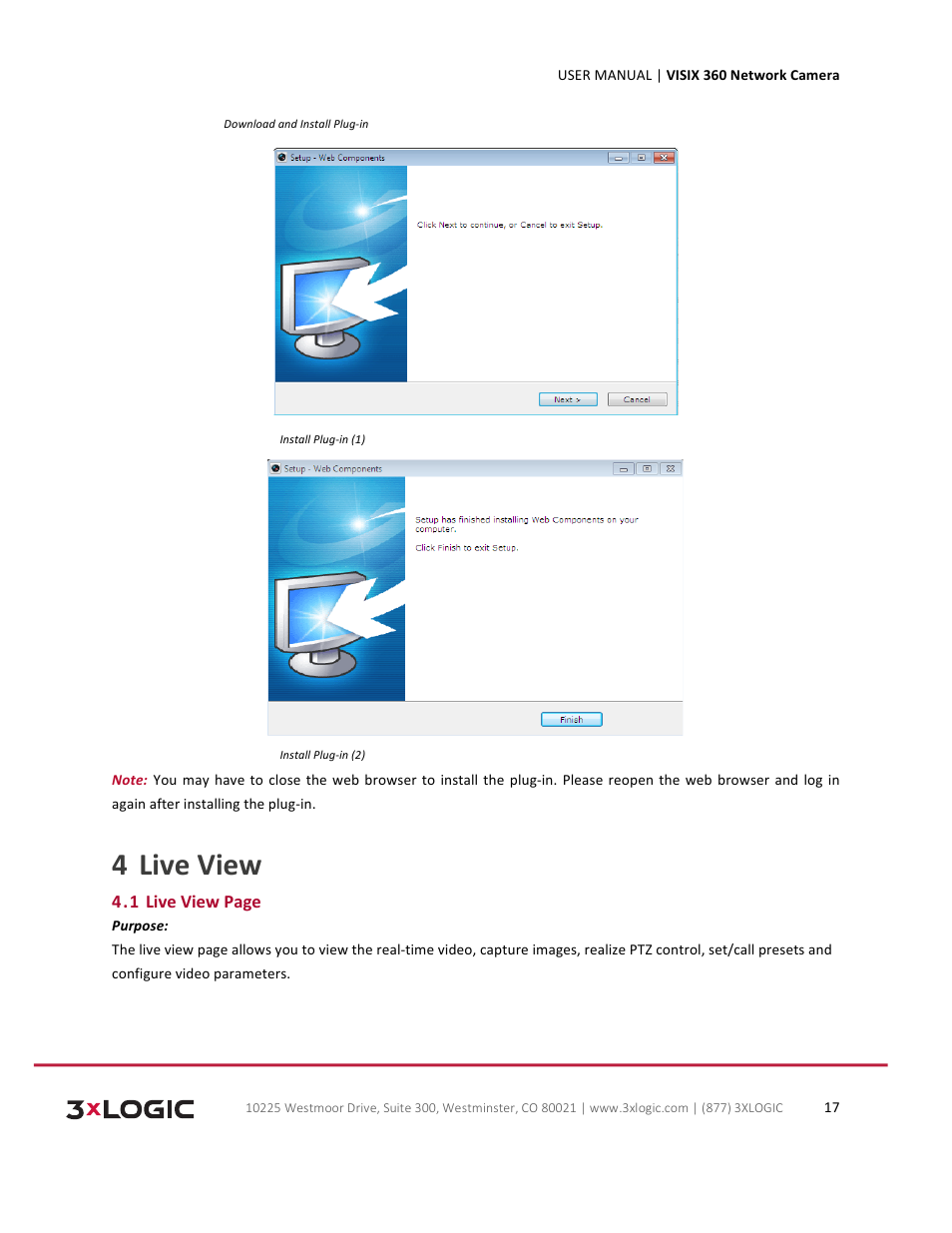 Live view 4 | 3xLOGIC VISIX Camera User Manual | Page 17 / 75