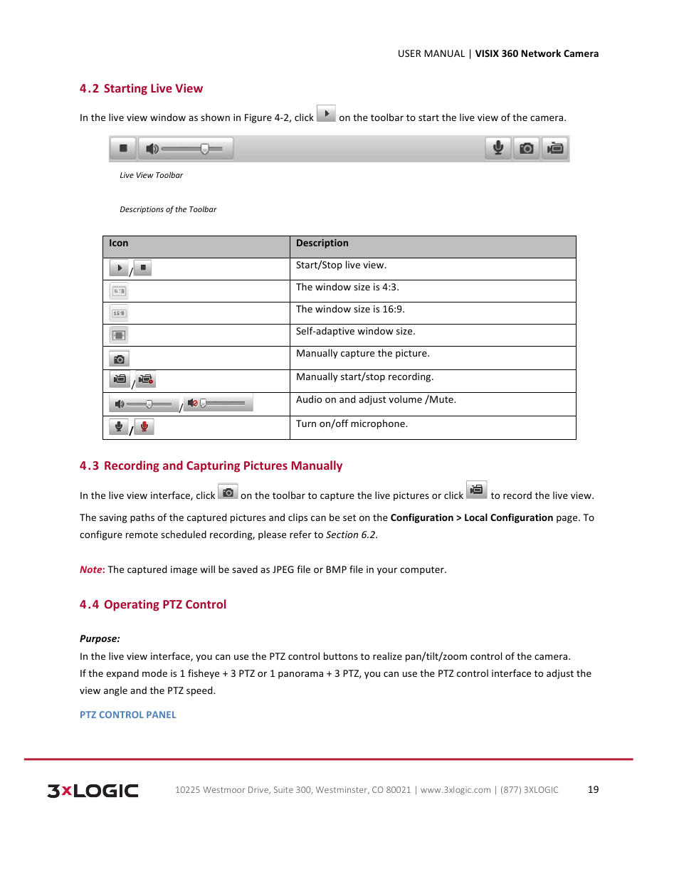 3xLOGIC VISIX Camera User Manual | Page 19 / 75