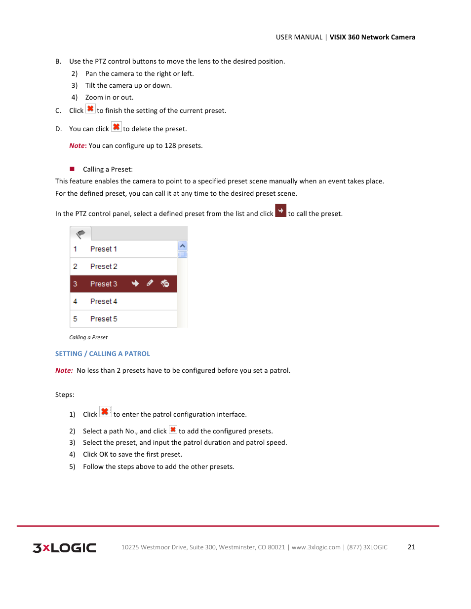 3xLOGIC VISIX Camera User Manual | Page 21 / 75
