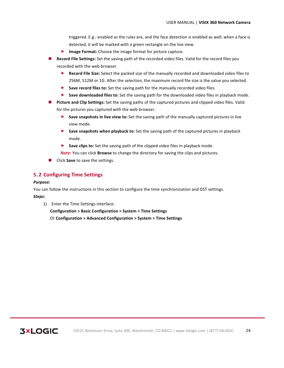 3xLOGIC VISIX Camera User Manual | Page 24 / 75