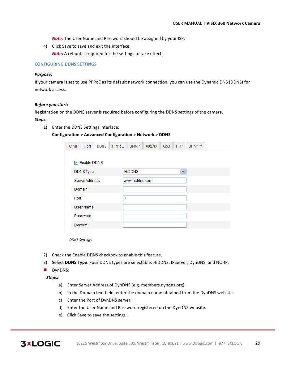 3xLOGIC VISIX Camera User Manual | Page 29 / 75