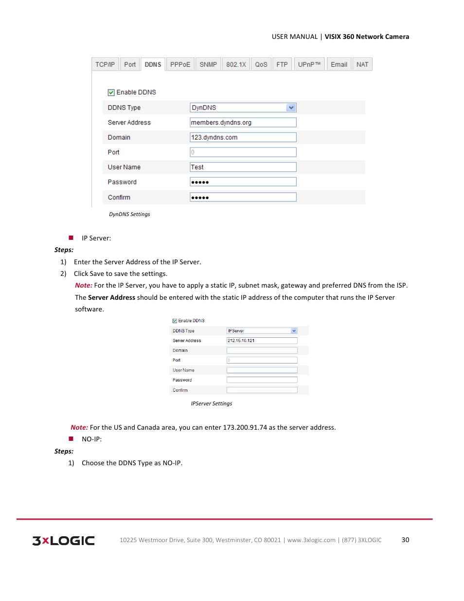 3xLOGIC VISIX Camera User Manual | Page 30 / 75