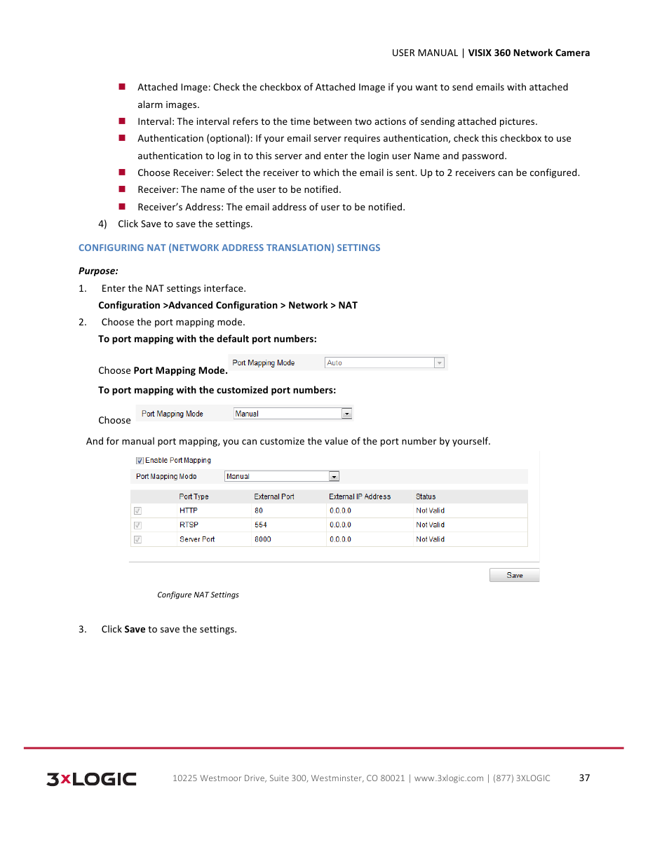 3xLOGIC VISIX Camera User Manual | Page 37 / 75