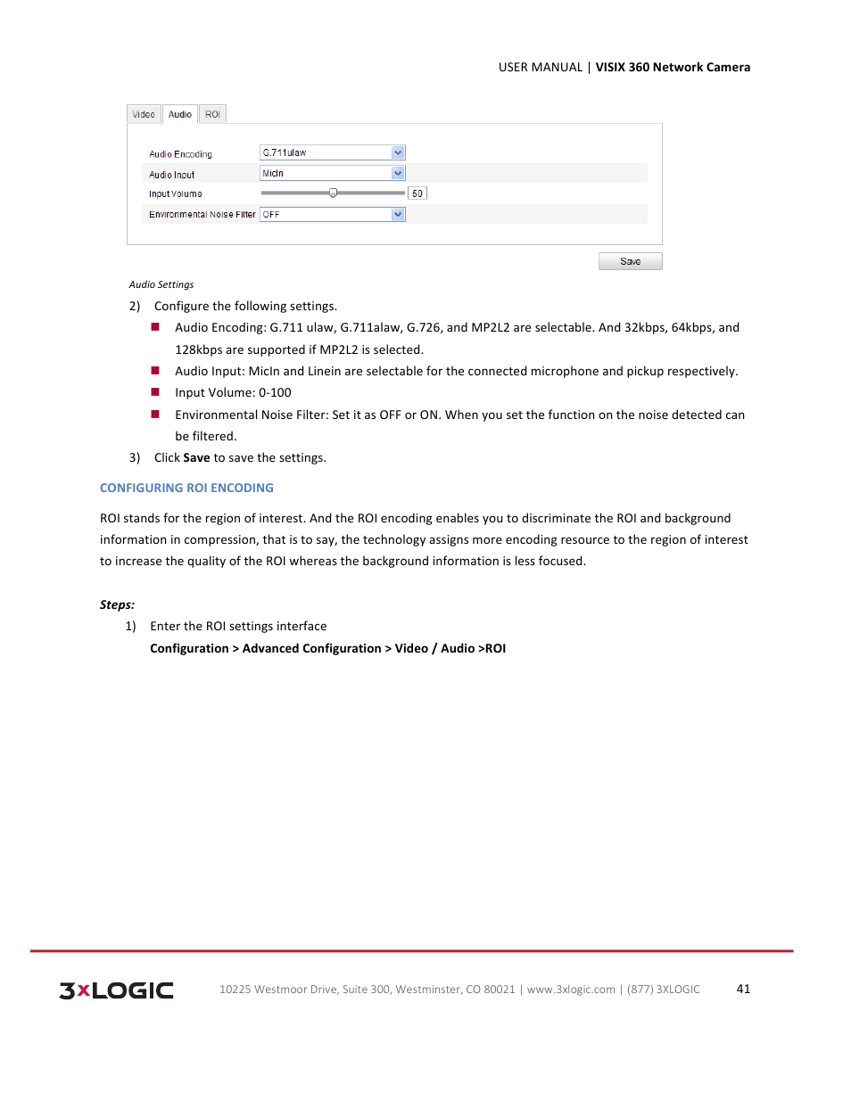 3xLOGIC VISIX Camera User Manual | Page 41 / 75