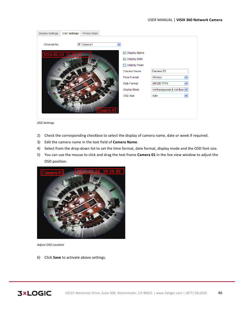 3xLOGIC VISIX Camera User Manual | Page 46 / 75