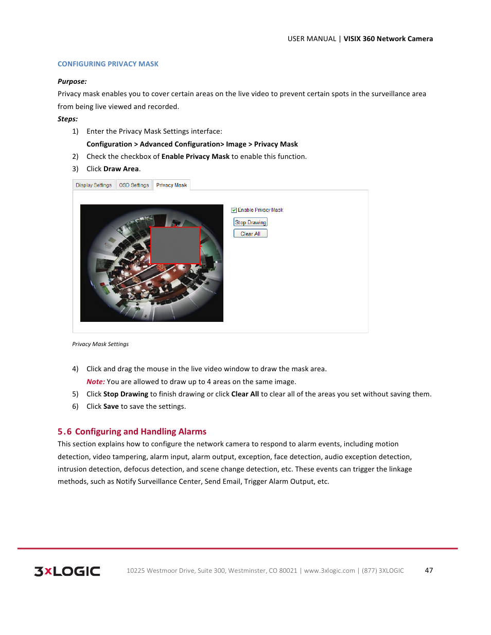 3xLOGIC VISIX Camera User Manual | Page 47 / 75