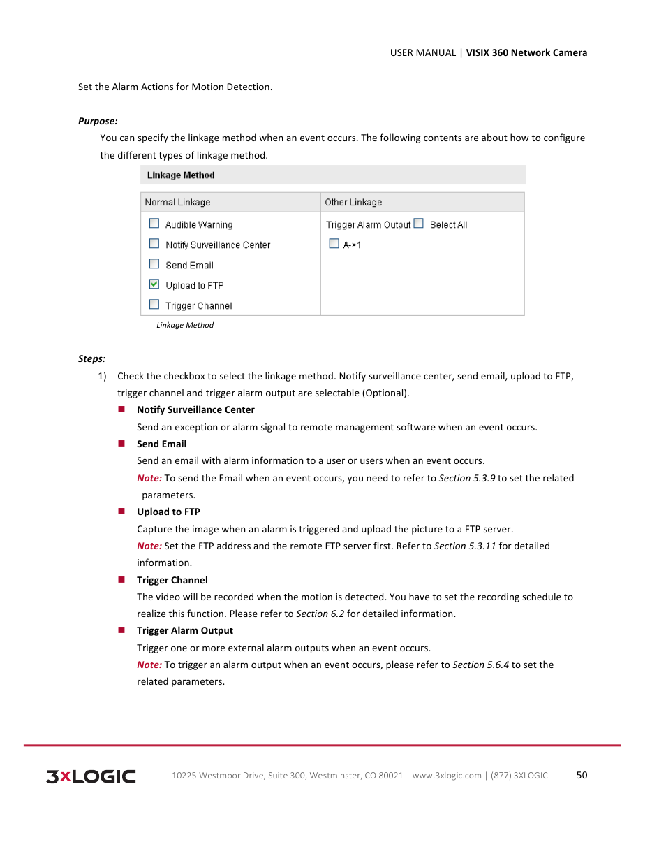 3xLOGIC VISIX Camera User Manual | Page 50 / 75