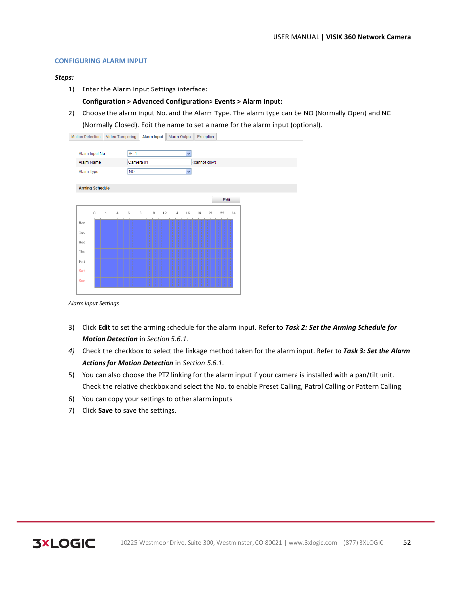 3xLOGIC VISIX Camera User Manual | Page 52 / 75