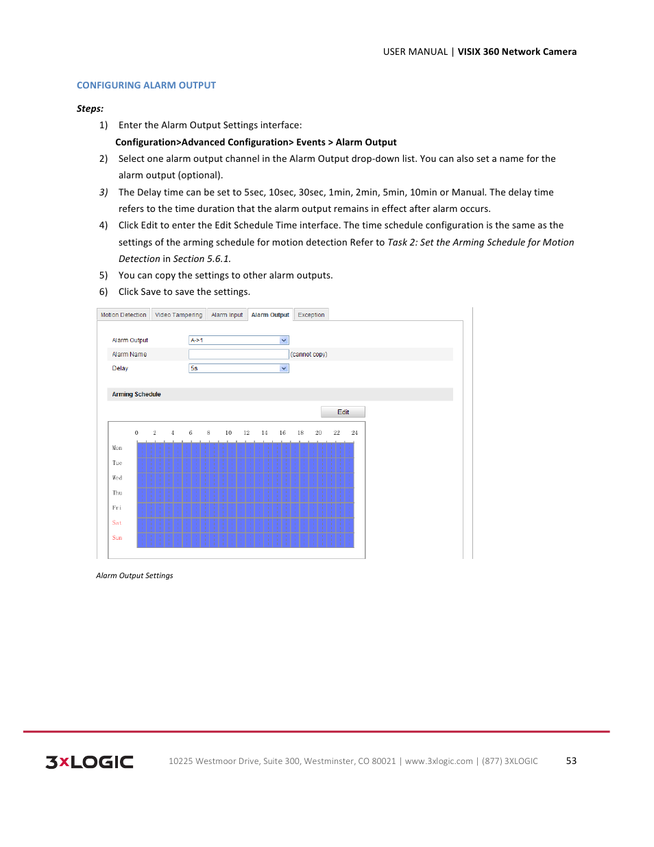 3xLOGIC VISIX Camera User Manual | Page 53 / 75