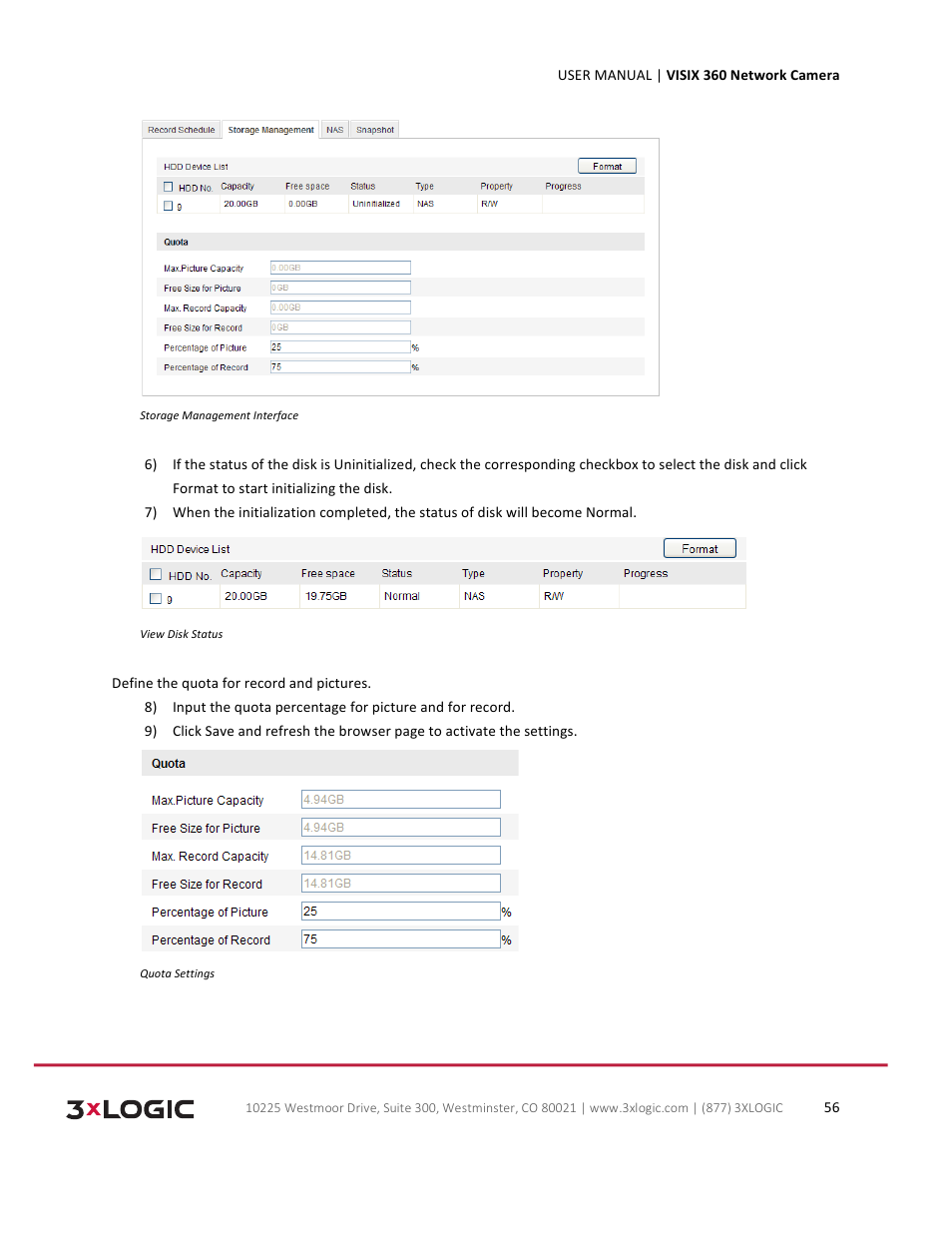 3xLOGIC VISIX Camera User Manual | Page 56 / 75