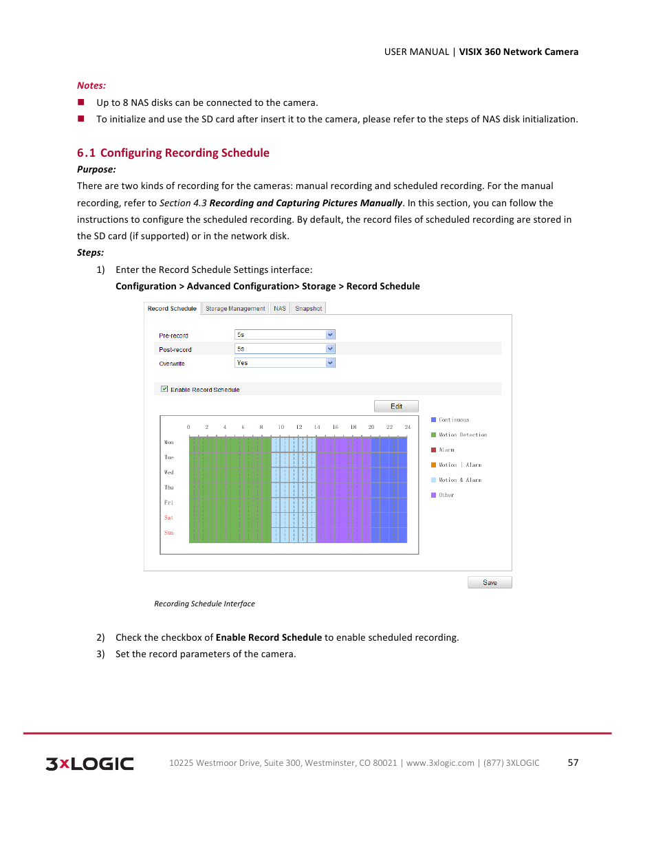 3xLOGIC VISIX Camera User Manual | Page 57 / 75