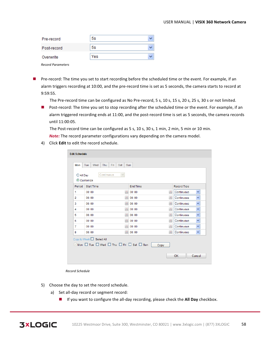 3xLOGIC VISIX Camera User Manual | Page 58 / 75