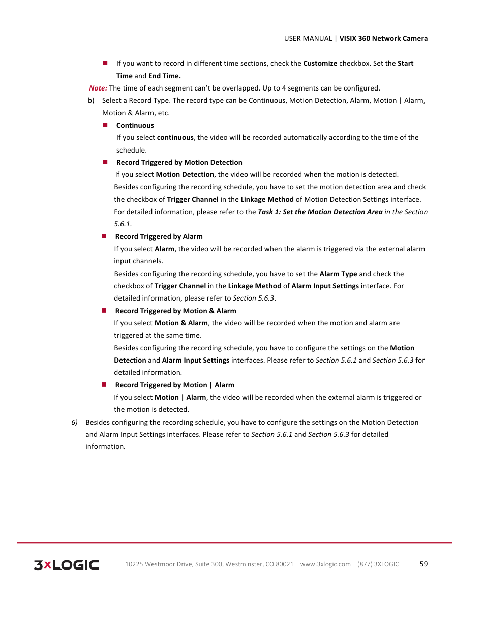 3xLOGIC VISIX Camera User Manual | Page 59 / 75