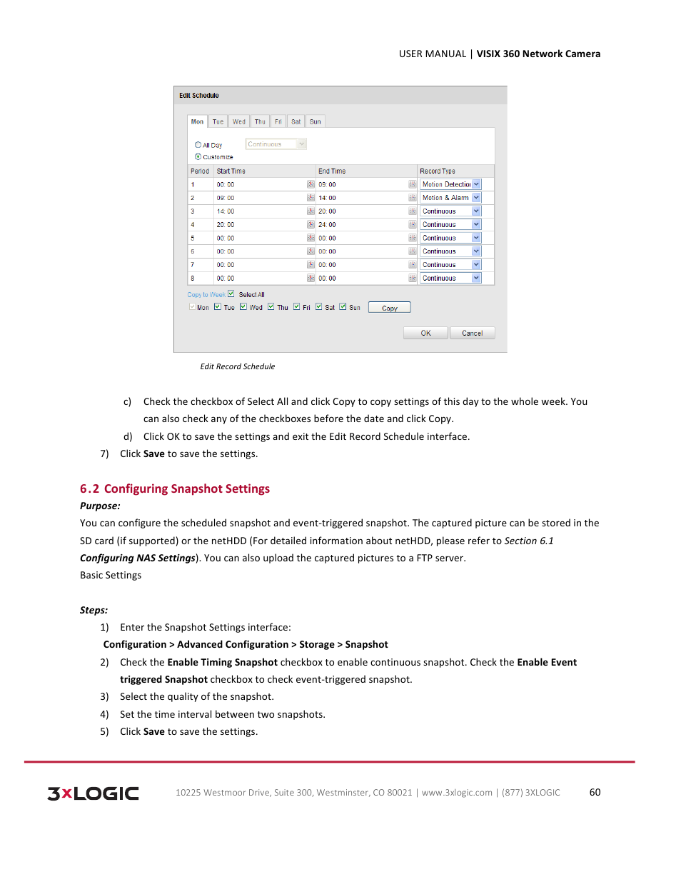 3xLOGIC VISIX Camera User Manual | Page 60 / 75