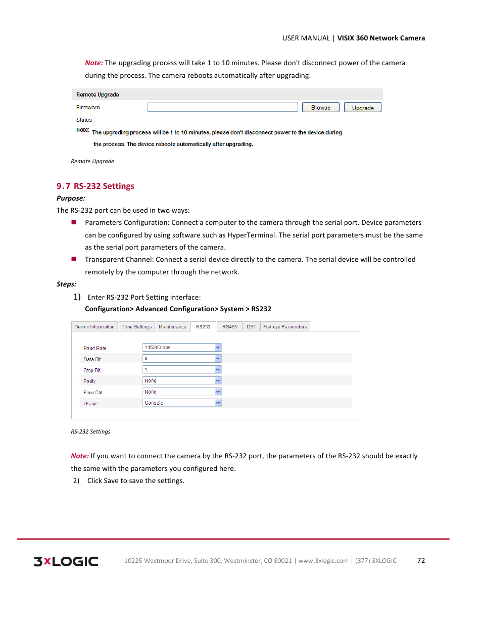 3xLOGIC VISIX Camera User Manual | Page 72 / 75