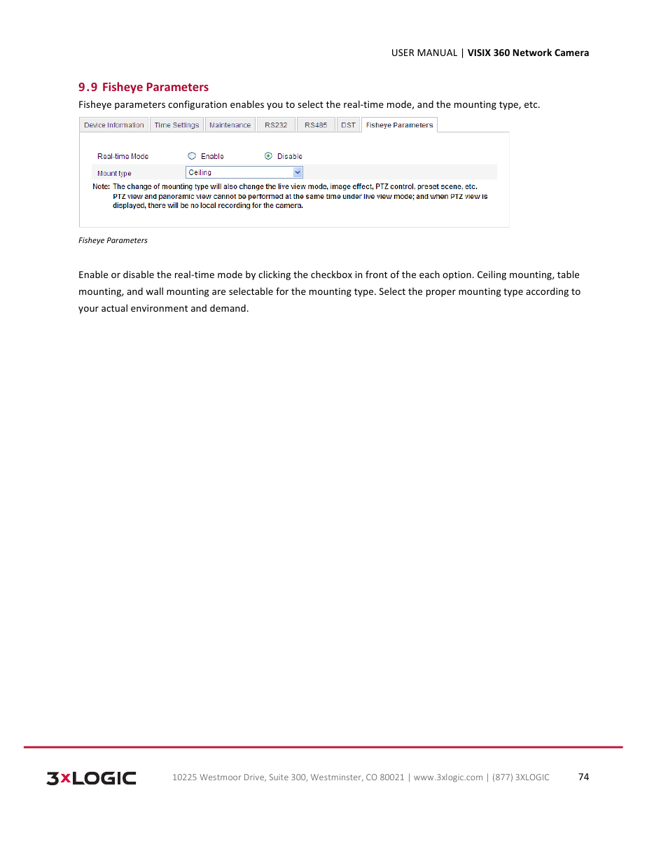 3xLOGIC VISIX Camera User Manual | Page 74 / 75