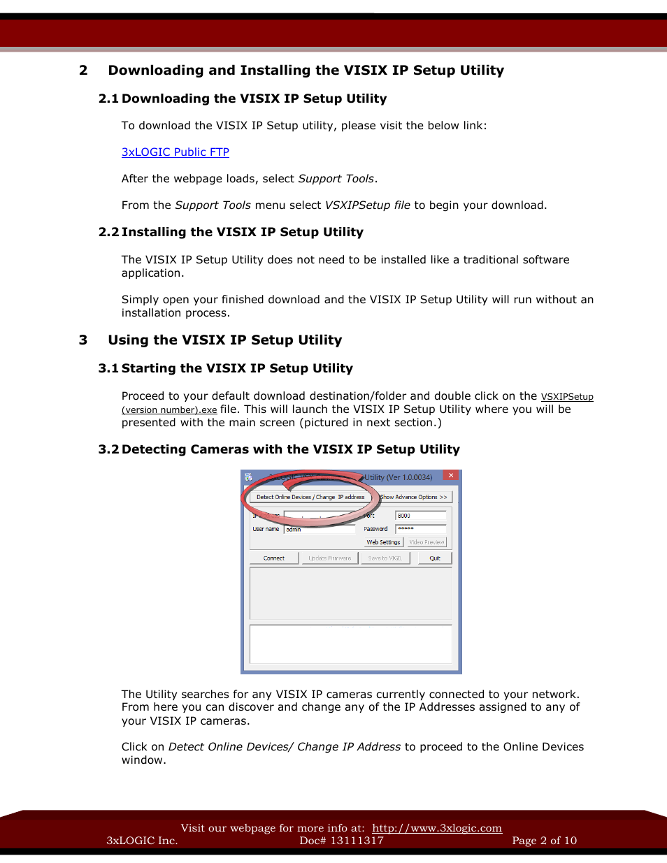 3xLOGIC VISIX Camera User Manual | Page 2 / 10