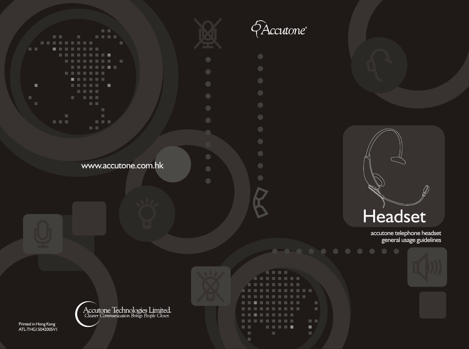 Accutone General Telephone Headset User Manual | 4 pages