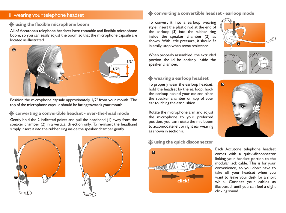 Accutone General Telephone Headset User Manual | Page 3 / 4