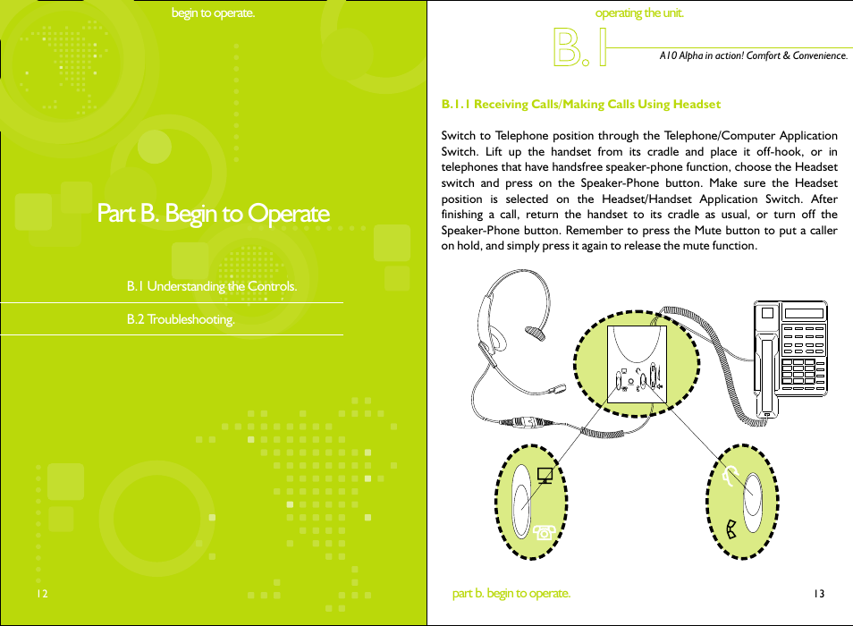 Part b. begin to operate | Accutone A10 User Manual | Page 8 / 10
