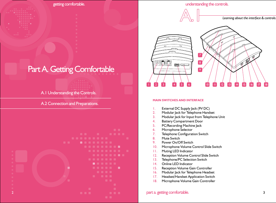 Part a. getting comfortable | Accutone A20 User Manual | Page 3 / 12