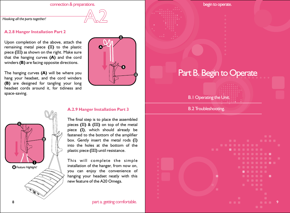 Part b. begin to operate | Accutone A20 User Manual | Page 6 / 12