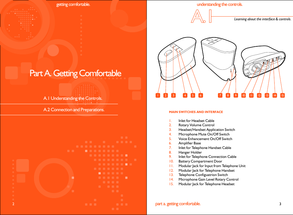 Part a. getting comfortable | Accutone A30 User Manual | Page 3 / 10