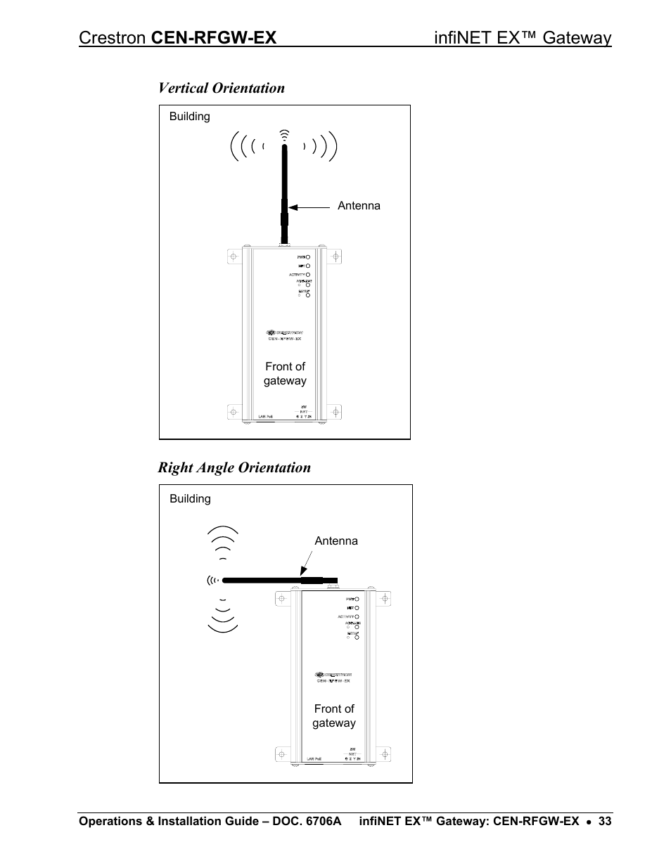 Crestron cen-rfgw-ex infinet ex™ gateway | Crestron electronic infiNET EX CEN-RFGWX-EX User Manual | Page 37 / 40