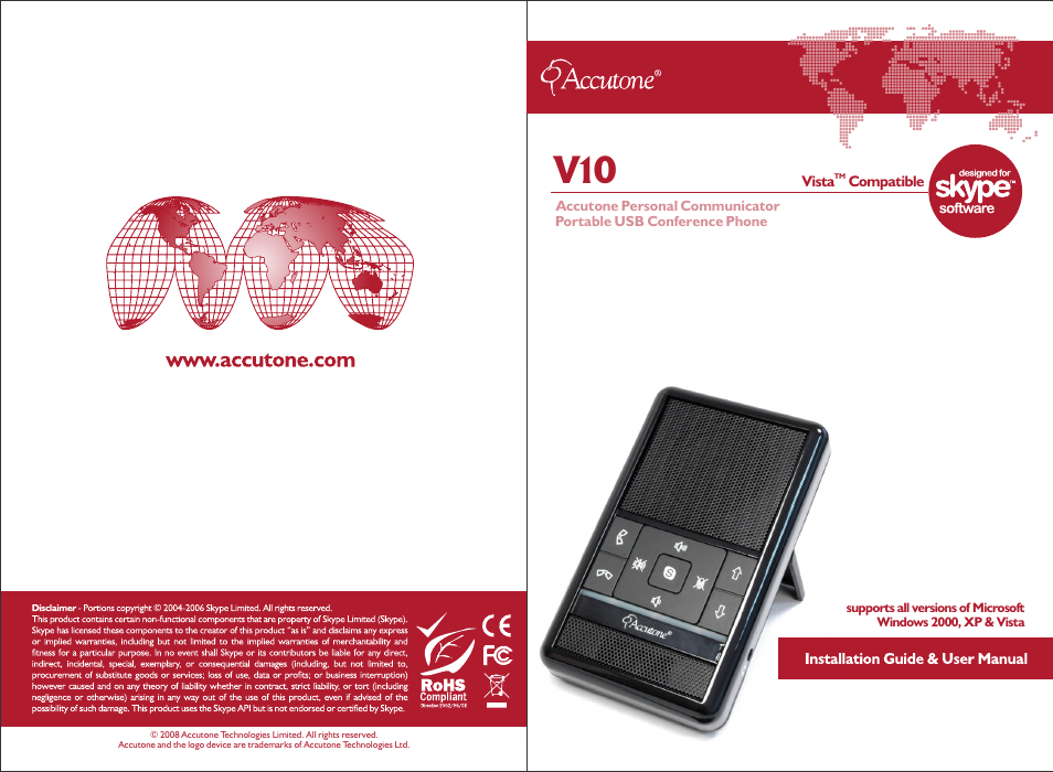 Accutone V10 User Manual | 10 pages