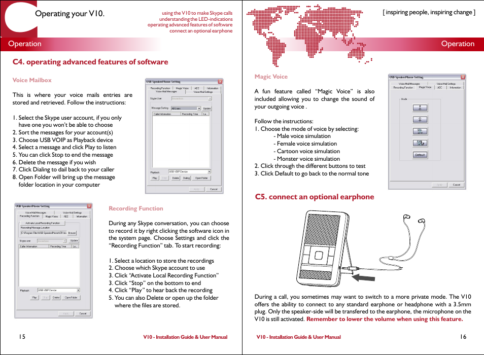 Connect an optional earphone | Accutone V10 User Manual | Page 9 / 10