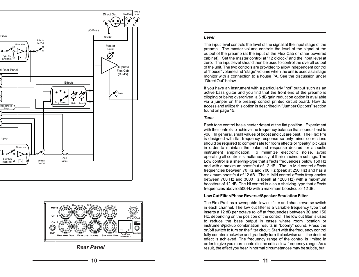 Rear panel | Acoustic Image Flex User Manual | Page 7 / 12