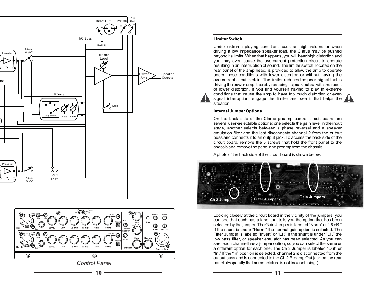 10 control panel | Acoustic Image S4Plus User Manual | Page 7 / 12