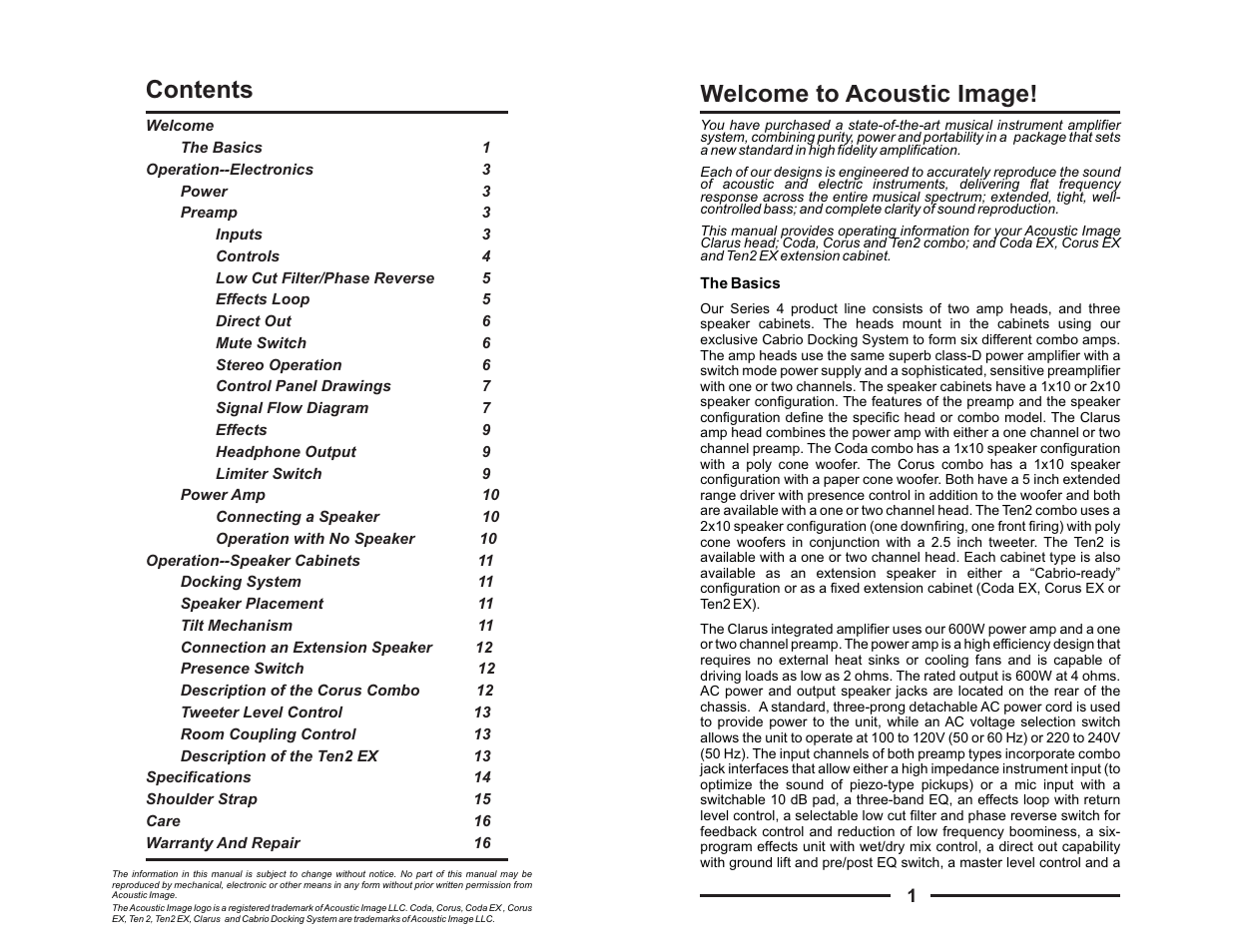 Acoustic Image Series4 User Manual | Page 2 / 10