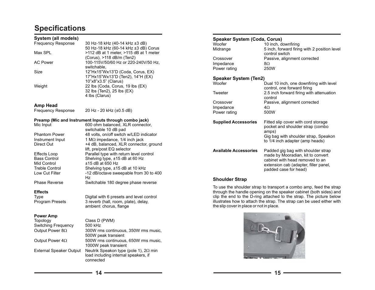 Specifications | Acoustic Image Series4 User Manual | Page 9 / 10