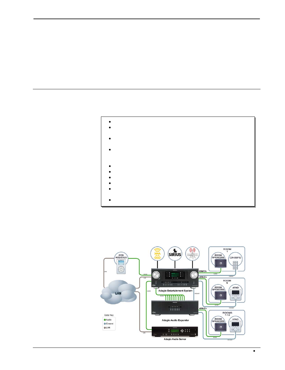 Audio expander: adagio aae, Introduction, Features and functions | Applications, Crestron adagio™ aae audio expander | Crestron electronic Adagio AAE User Manual | Page 5 / 20