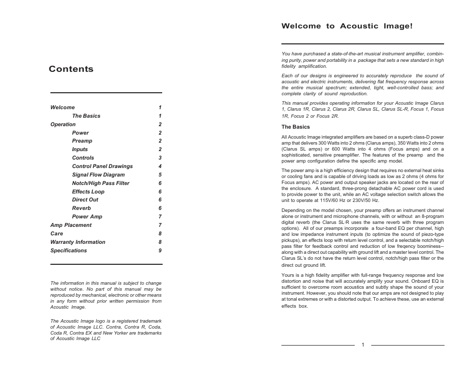 Acoustic Image Series II User Manual | Page 2 / 6