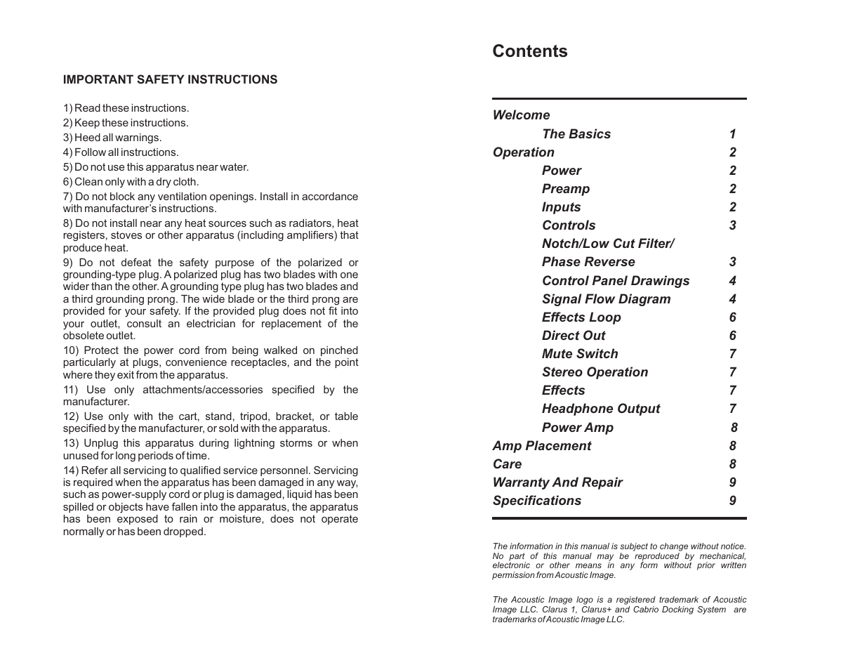 Acoustic Image + Models User Manual | Page 2 / 8