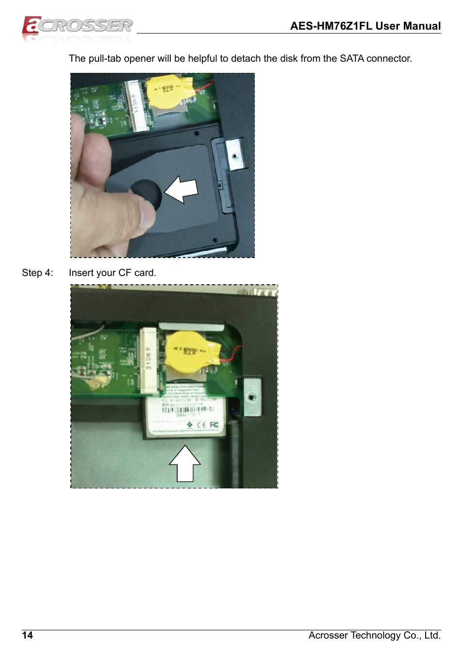 Acrosser AES-HM76Z1FL User Manual | Page 14 / 58