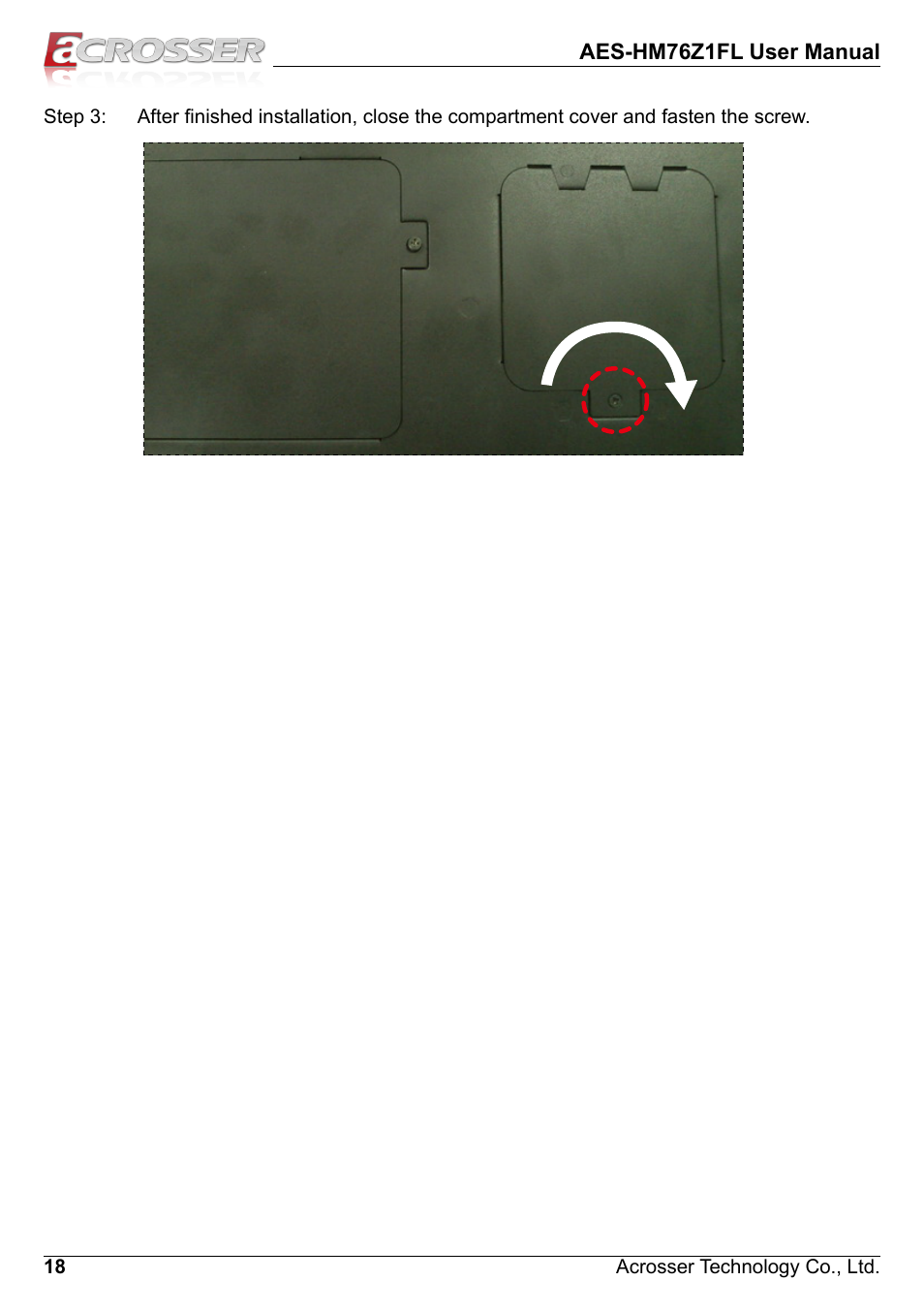 Acrosser AES-HM76Z1FL User Manual | Page 18 / 58