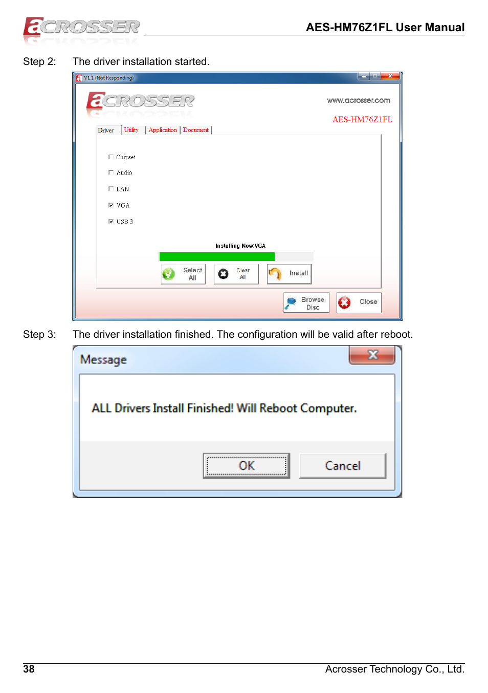 Acrosser AES-HM76Z1FL User Manual | Page 38 / 58