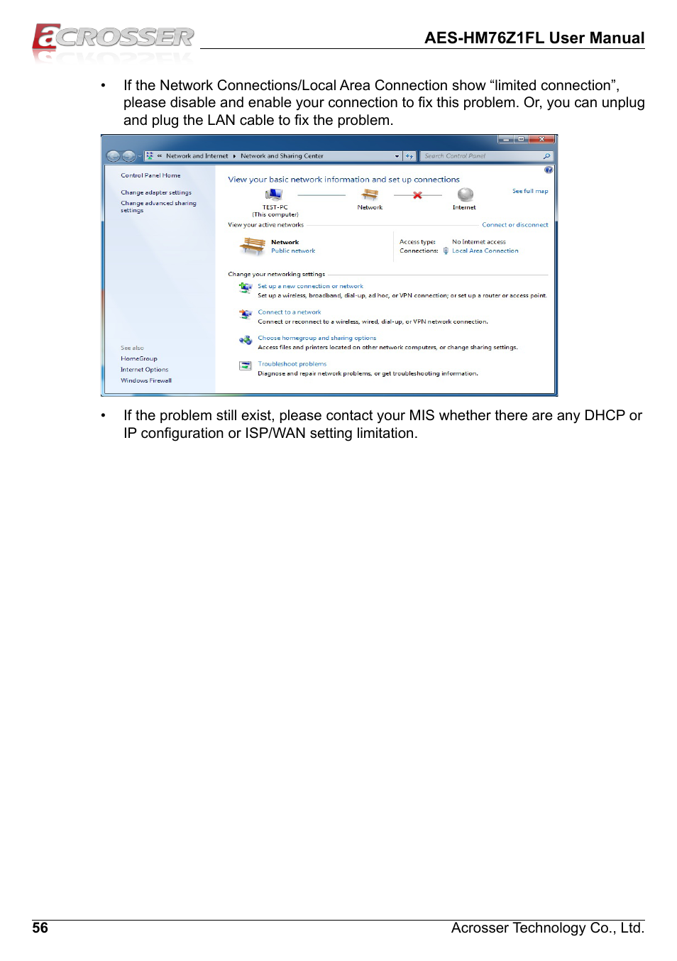Acrosser AES-HM76Z1FL User Manual | Page 56 / 58