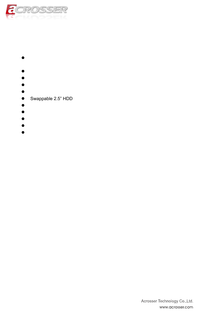 Features | Acrosser AES-HM76Z1FL User Manual | Page 10 / 73
