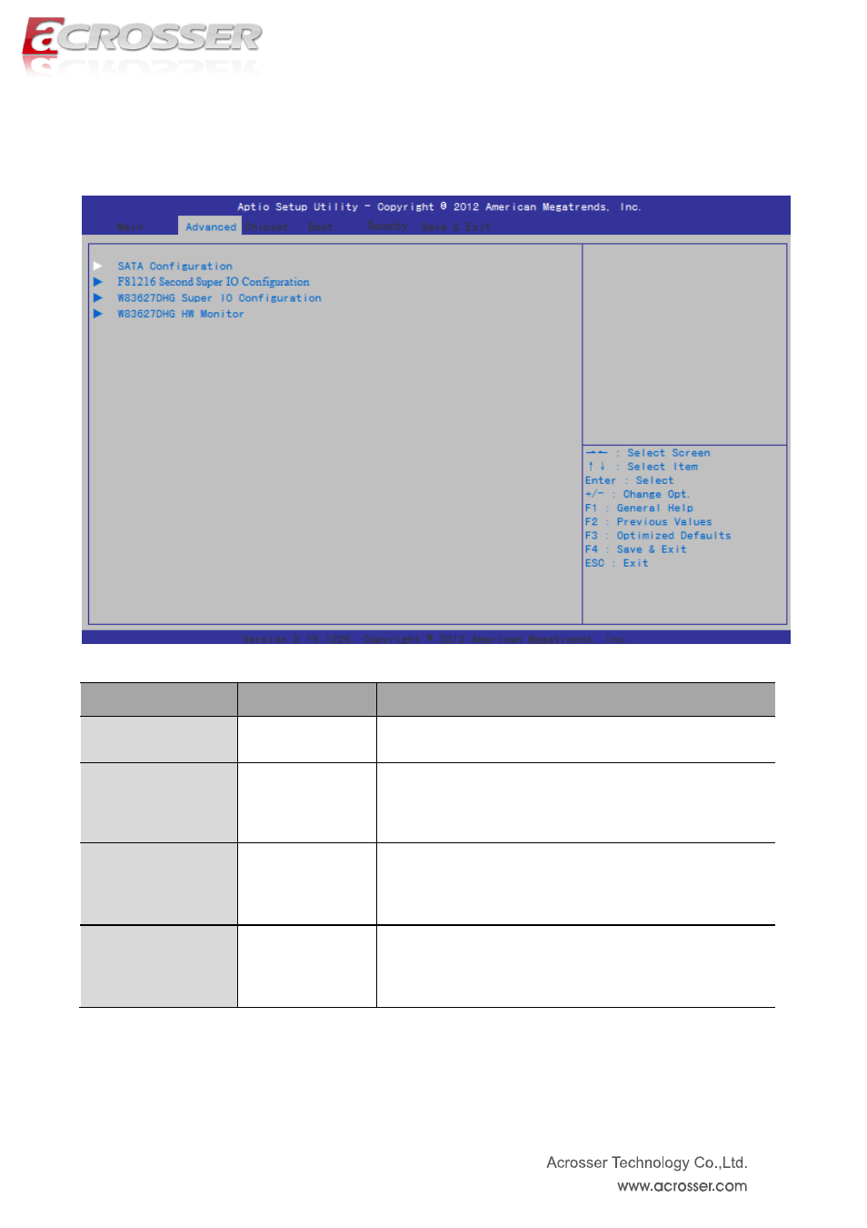 Advanced setup | Acrosser AES-HM76Z1FL User Manual | Page 34 / 73