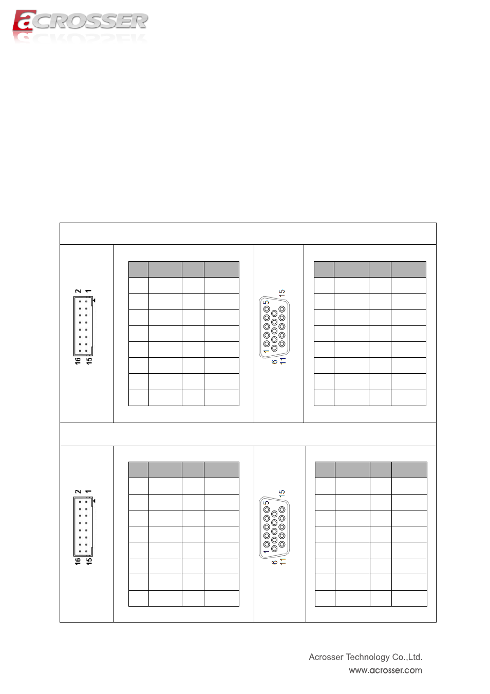 Gpi / gpo connector definition, Gpi o2 / com4 pin definition pcba, Db15 | Gpio1 / com3 pin definition pcba | Acrosser AES-HM76Z1FL User Manual | Page 48 / 73