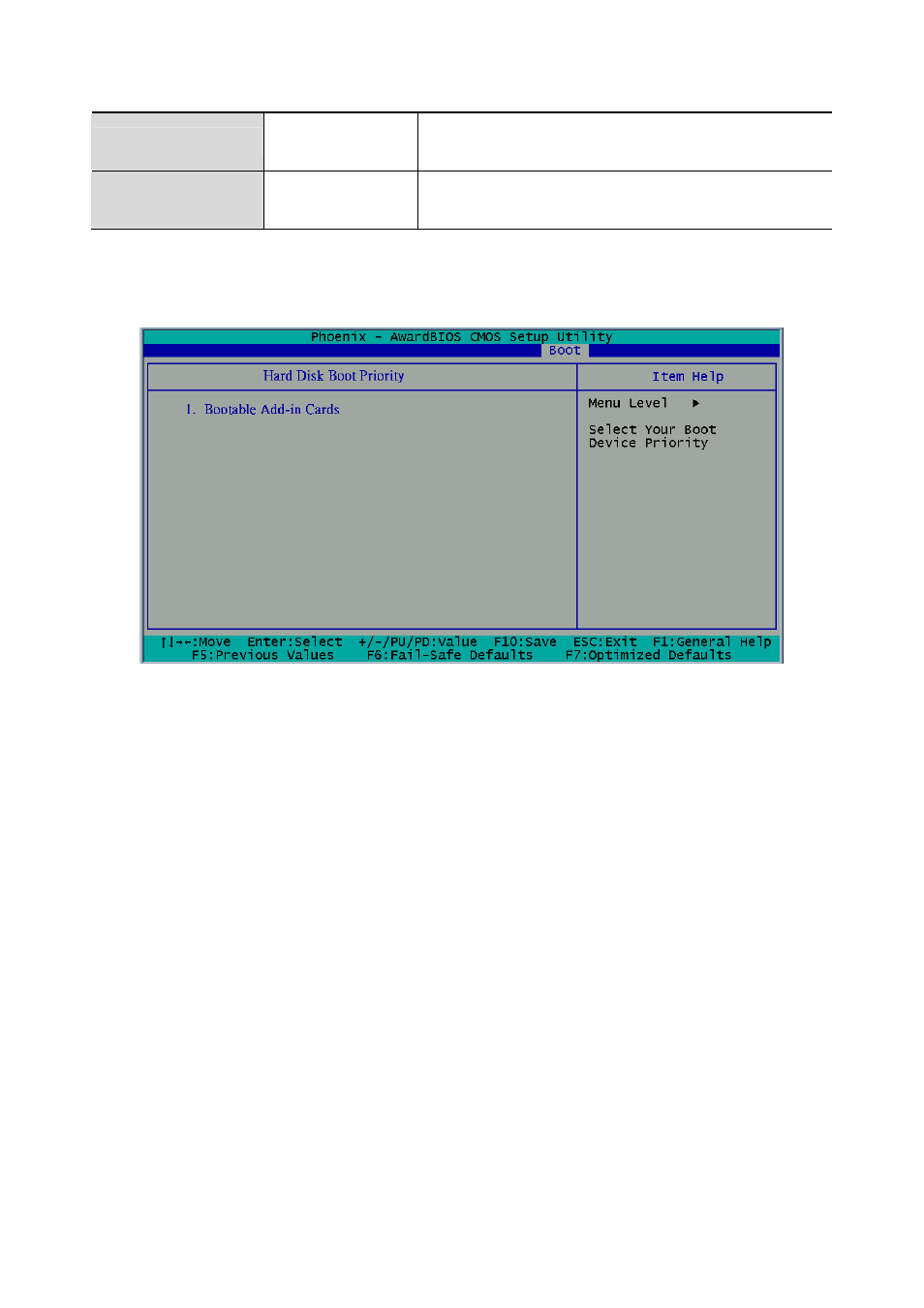 Boot other device, Hard disk boot priority | Acrosser AR-ES6003FL User Manual | Page 29 / 57